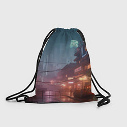 Рюкзак-мешок Киберпанк город будущего, цвет: 3D-принт