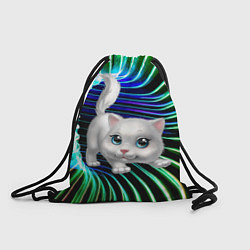 Рюкзак-мешок Милая кошечка в космическом портале, цвет: 3D-принт