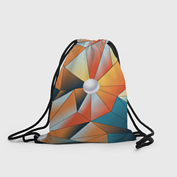 Мешок для обуви Жемчужина - градиент из полигональных треугольнико
