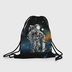 Рюкзак-мешок Космонавт-скейтбордист, цвет: 3D-принт