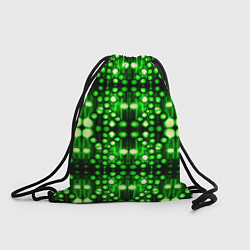 Рюкзак-мешок Ярко-зелёный точечный узор, цвет: 3D-принт