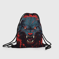 Рюкзак-мешок Red blue wolf, цвет: 3D-принт