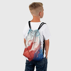 Рюкзак-мешок Белый синий красный, цвет: 3D-принт — фото 2