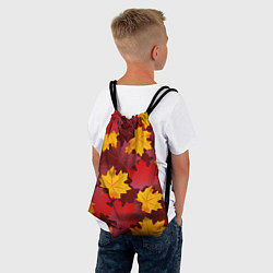 Рюкзак-мешок Кленовые листья паттерном, цвет: 3D-принт — фото 2