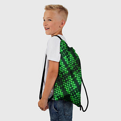 Рюкзак-мешок Яркие зеленые точки, цвет: 3D-принт — фото 2