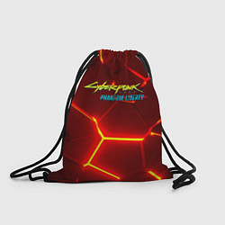 Рюкзак-мешок Киберпанк призрачная свобода красный неон, цвет: 3D-принт