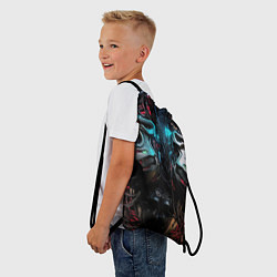 Рюкзак-мешок Броня в стиле киберпанк, цвет: 3D-принт — фото 2