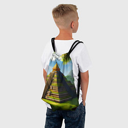 Рюкзак-мешок Пирамида индейцев майя, цвет: 3D-принт — фото 2
