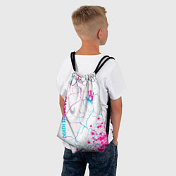 Рюкзак-мешок Death Stranding neon gradient style: надпись, симв, цвет: 3D-принт — фото 2