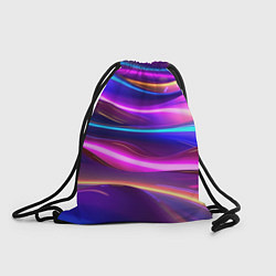 Рюкзак-мешок Неоновые волны, цвет: 3D-принт