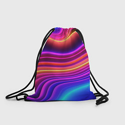 Рюкзак-мешок Яркие неоновые волны, цвет: 3D-принт