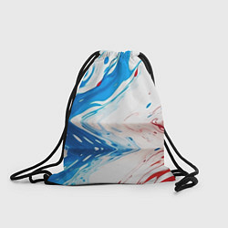 Рюкзак-мешок Белые синие красные брызги, цвет: 3D-принт