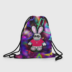 Рюкзак-мешок Кролик в футболке, цвет: 3D-принт