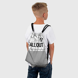 Рюкзак-мешок Fallout glitch на светлом фоне: символ сверху, цвет: 3D-принт — фото 2