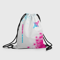 Рюкзак-мешок Darling in the FranXX neon gradient style: надпись, цвет: 3D-принт
