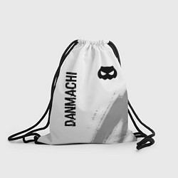 Рюкзак-мешок DanMachi glitch на светлом фоне: надпись, символ, цвет: 3D-принт