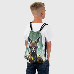 Рюкзак-мешок Cool kangaroo - cyberpunk, цвет: 3D-принт — фото 2