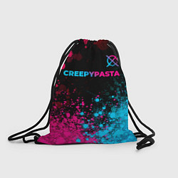 Рюкзак-мешок CreepyPasta - neon gradient: символ сверху, цвет: 3D-принт