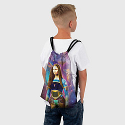 Рюкзак-мешок Современная девушка по имени Джоконда, цвет: 3D-принт — фото 2