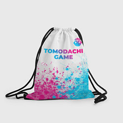 Рюкзак-мешок Tomodachi Game neon gradient style: символ сверху, цвет: 3D-принт