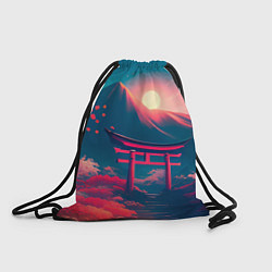 Рюкзак-мешок Японский вечерний пейзаж - тории, цвет: 3D-принт