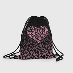 Рюкзак-мешок Блэкпинк - сердце, цвет: 3D-принт