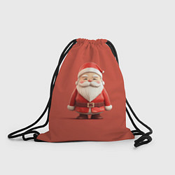 Рюкзак-мешок Пластилиновый Дед Мороз, цвет: 3D-принт