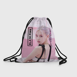Рюкзак-мешок Rose Black pink, цвет: 3D-принт