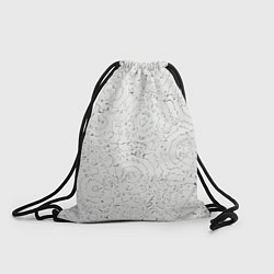 Рюкзак-мешок Хаотичная черно-белая рябь - узор Хуф и Ся, цвет: 3D-принт