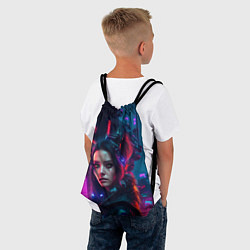 Рюкзак-мешок Футуристическая ведьма, цвет: 3D-принт — фото 2