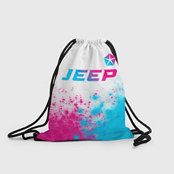 Рюкзак-мешок Jeep neon gradient style: символ сверху, цвет: 3D-принт