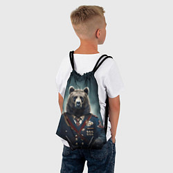 Рюкзак-мешок Русский медведь от нейросети, цвет: 3D-принт — фото 2