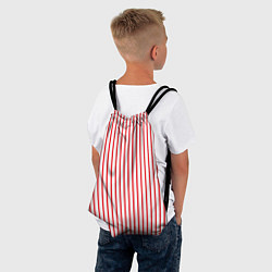 Рюкзак-мешок Красная ретро-полоска, цвет: 3D-принт — фото 2