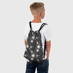 Рюкзак-мешок Звёздные снежинки, цвет: 3D-принт — фото 2