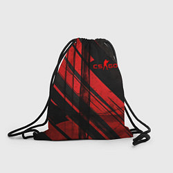 Рюкзак-мешок CS GO black and red, цвет: 3D-принт