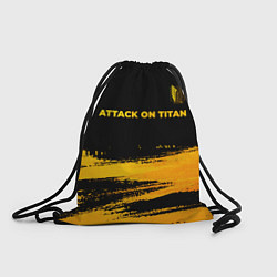 Рюкзак-мешок Attack on Titan - gold gradient: символ сверху, цвет: 3D-принт