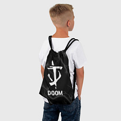 Рюкзак-мешок Doom glitch на темном фоне, цвет: 3D-принт — фото 2