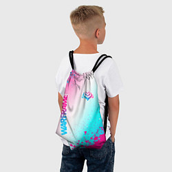 Рюкзак-мешок Warframe neon gradient style: надпись, символ, цвет: 3D-принт — фото 2