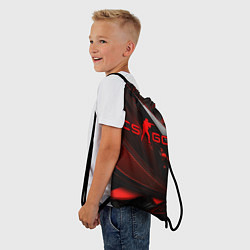 Рюкзак-мешок CS GO red and black, цвет: 3D-принт — фото 2