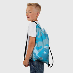 Рюкзак-мешок Камуфляж военный синий, цвет: 3D-принт — фото 2