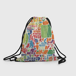 Рюкзак-мешок Красочные каракули, цвет: 3D-принт