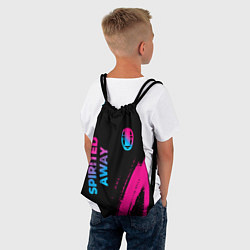 Рюкзак-мешок Spirited Away - neon gradient: надпись, символ, цвет: 3D-принт — фото 2