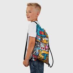 Рюкзак-мешок Стрит арт, цвет: 3D-принт — фото 2
