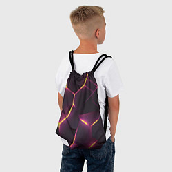 Рюкзак-мешок Пурпурные неоновые плиты, цвет: 3D-принт — фото 2