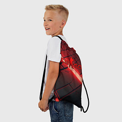 Рюкзак-мешок CS GO red neon, цвет: 3D-принт — фото 2
