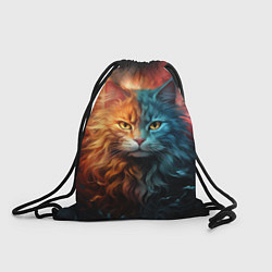 Рюкзак-мешок Сердитый котик, цвет: 3D-принт