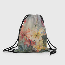 Рюкзак-мешок Акварельные лилии, цвет: 3D-принт