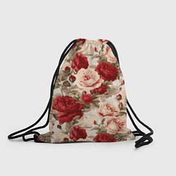 Рюкзак-мешок Розы паттерн, цвет: 3D-принт