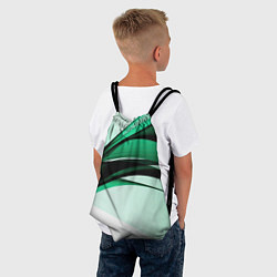 Рюкзак-мешок White green black, цвет: 3D-принт — фото 2