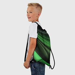 Рюкзак-мешок Темная зеленая текстура, цвет: 3D-принт — фото 2